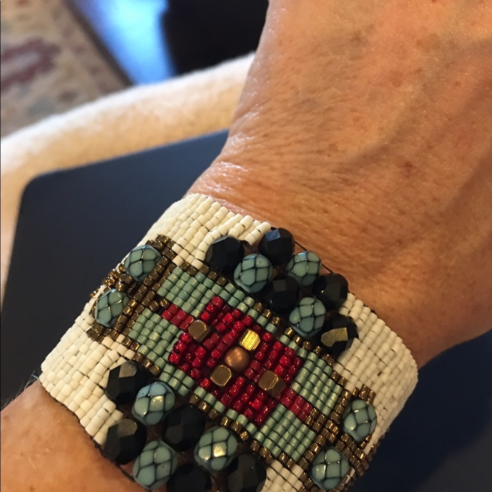 Handcrafted bead loomed bracelet